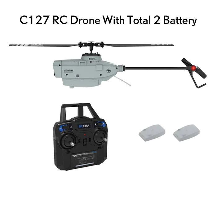 C127 RC Drone 720P Camera 6-Axis Sentry Wide Angle Camera Single Paddle without Ailerons Spy BeyondskyRC