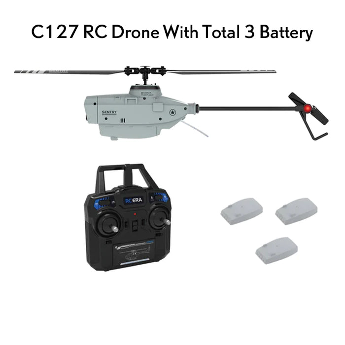 C127 RC Drone 720P Camera 6-Axis Sentry Wide Angle Camera Single Paddle without Ailerons Spy BeyondskyRC