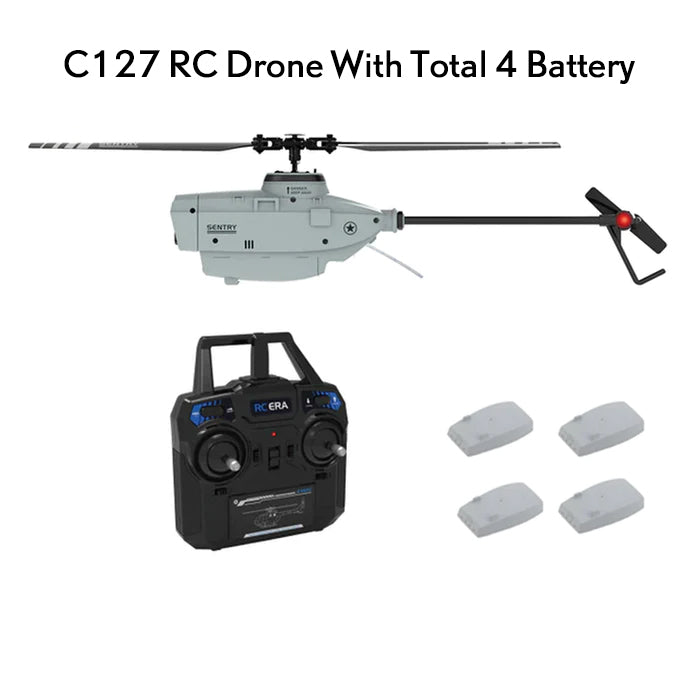 C127 RC Drone 720P Camera 6-Axis Sentry Wide Angle Camera Single Paddle without Ailerons Spy BeyondskyRC