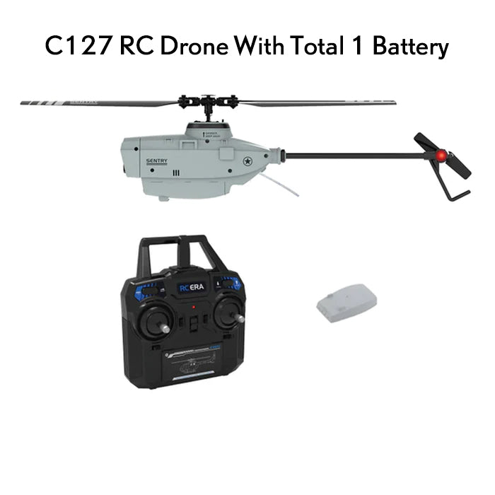 C127 RC Drone 720P Camera 6-Axis Sentry Wide Angle Camera Single Paddle without Ailerons Spy BeyondskyRC