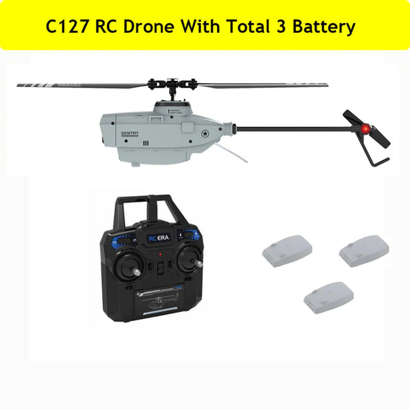 C127 RC Drone 720P Camera 6-Axis Sentry Wide Angle Camera Single Paddle without Ailerons Spy BeyondskyRC