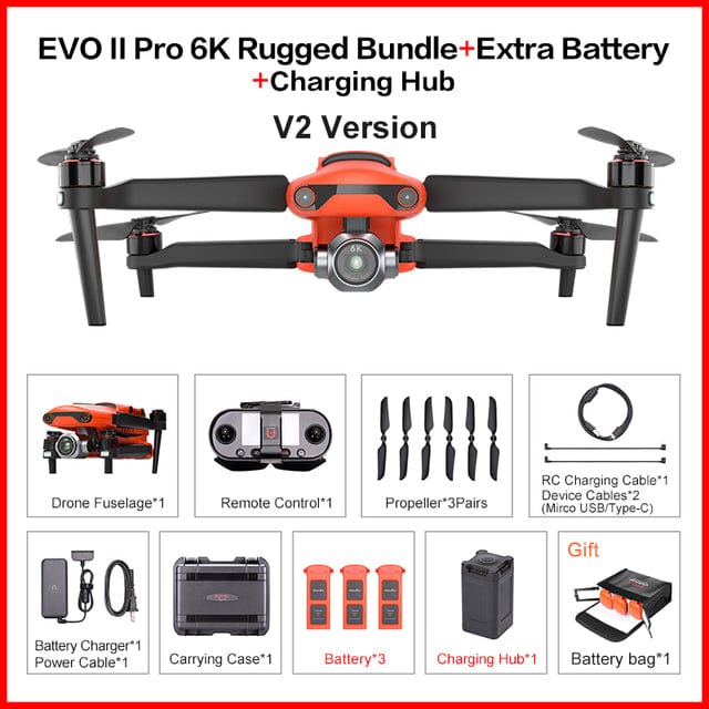 Autel Robotics EVO 2 II Pro 8K/6K RC Drone HD Gimbal Camera 60fps 9KM 35 Min Flight Extra Battery Parking Apron Combo Quadcopter Autel Robotics